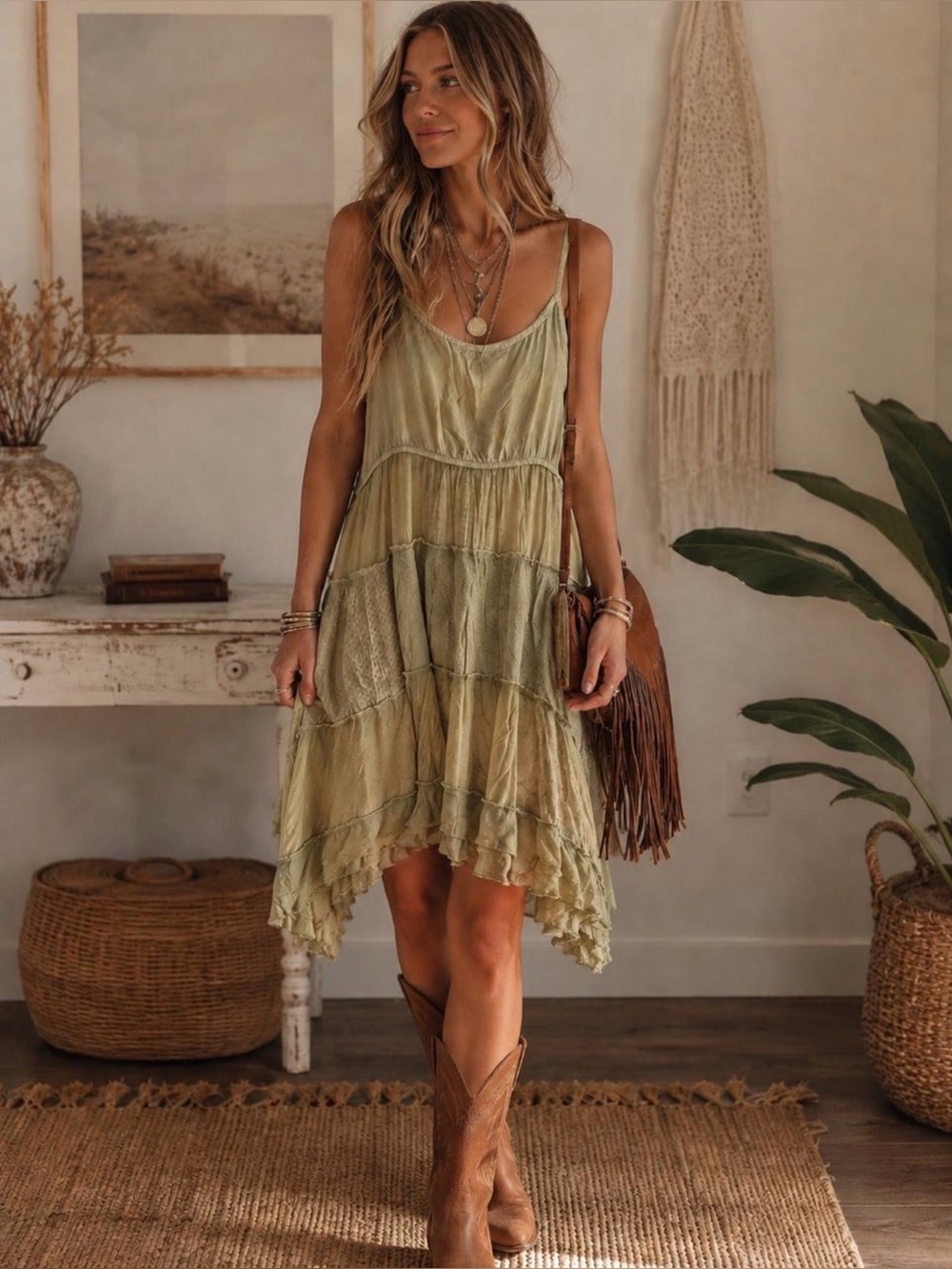 Young Threads NWT Boho Patchwork Mini Dress - Size Small